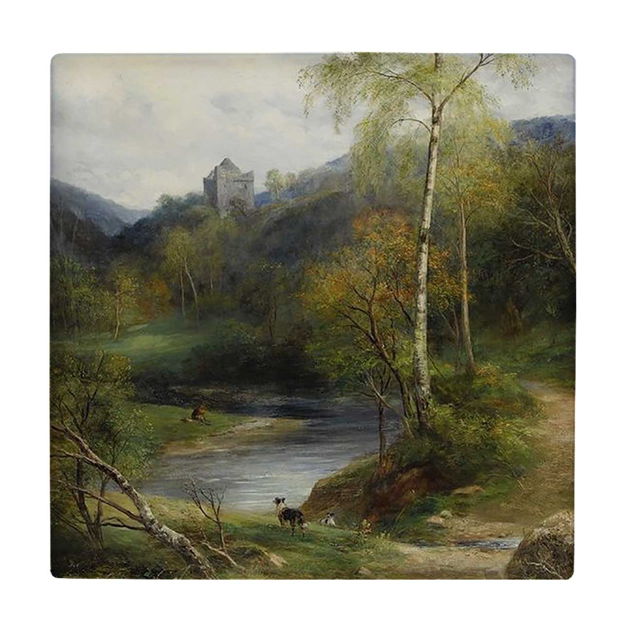  کاشی کارنیلا طرح نقاشی جنگل کد wkk3407