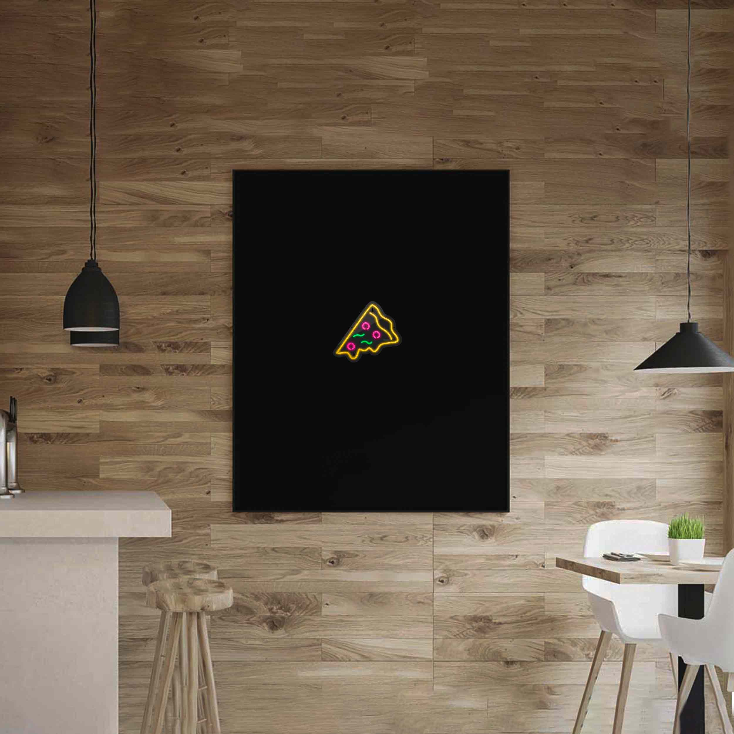 چراغ دیواری نئون دیزاین طرح Pizza-Slice_YL