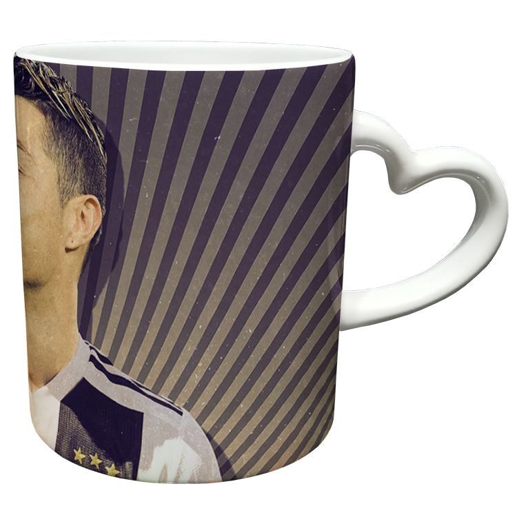 ماگ مدل دسته قلبی طرح رونالدو کد 263