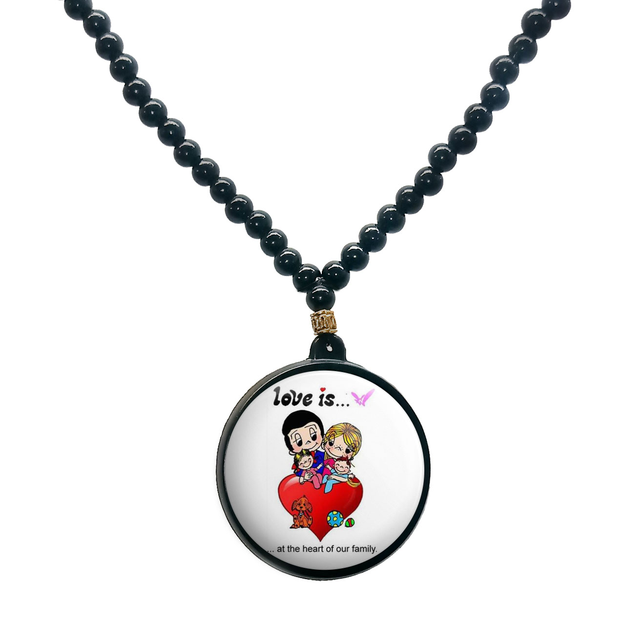 گردنبند پرمانه طرح عاشقانه کد pmd.5336 مدل دو طرفه