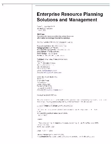 خرید و دانلود نسخه کامل کتاب Enterprise Resource Planning Solutions and Management