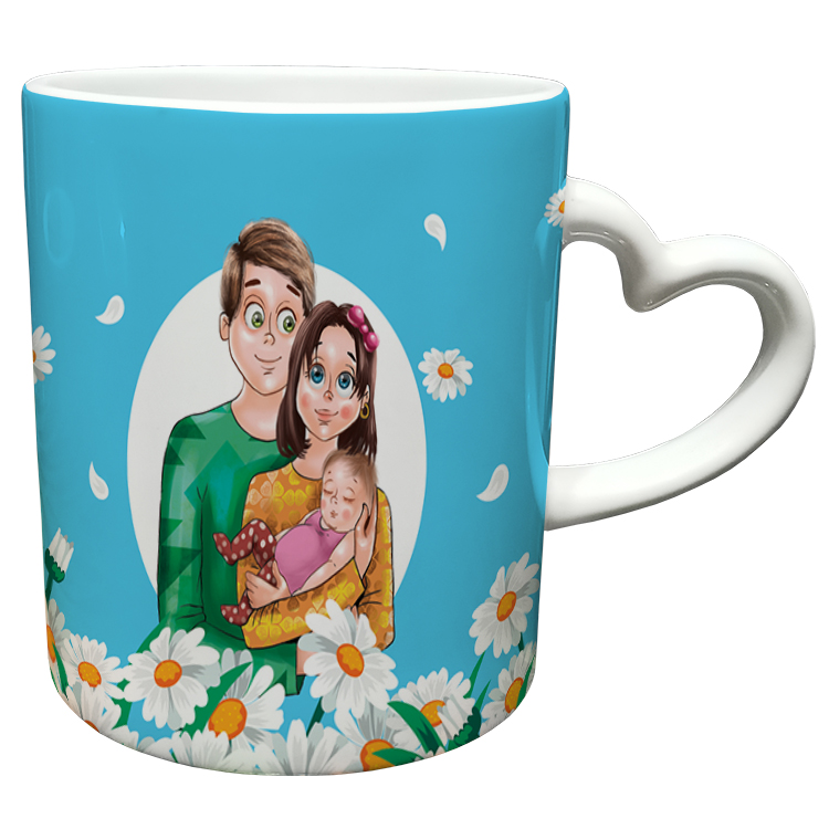 ماگ مدل دسته قلبی طرح عید نوروز کد 100