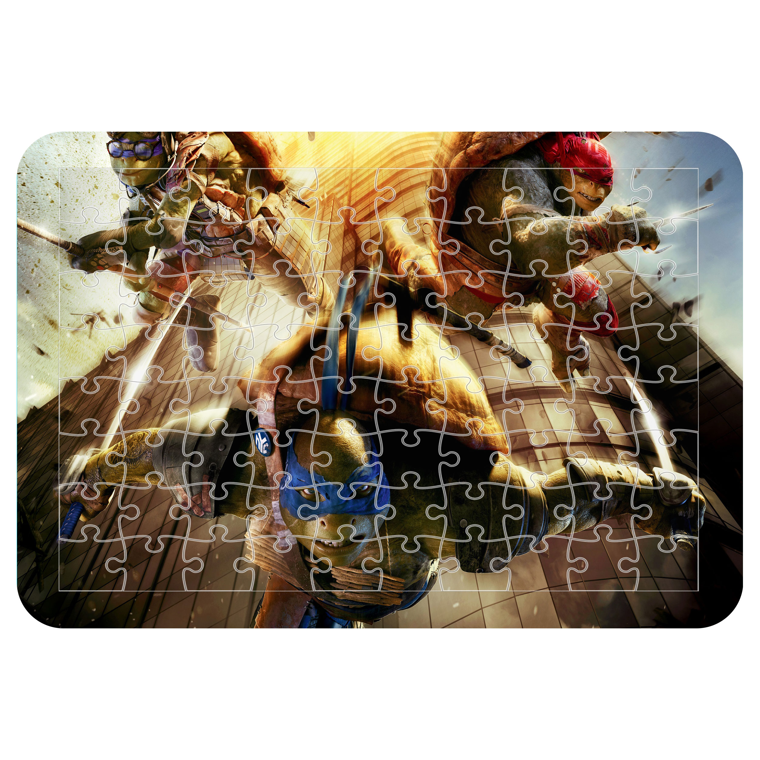 پازل 54 تکه اطلس آبی طرح کارتون لاک پشت های نینجا  مدل P1806