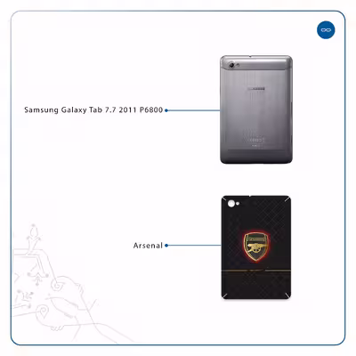 برچسب پوششی ماهوت مدل Arsenal مناسب برای تبلت سامسونگ Galaxy Tab 7.7 2011 P6800
