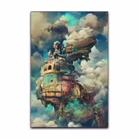 تابلو شاسی گوفی مدل انیمه قلعه هاول طرح Howell Castle Anime کد CLOUD72 | دنیای قاب