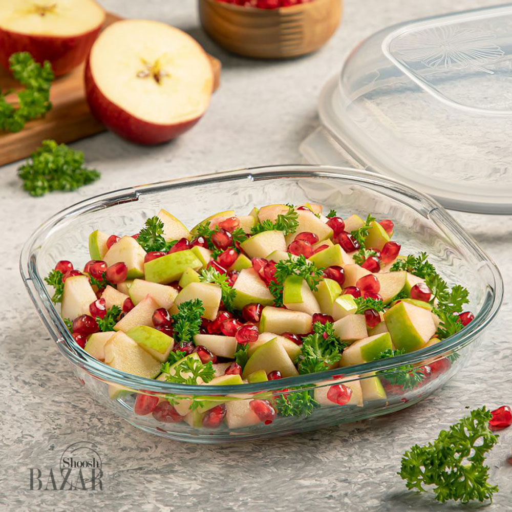 ظرف شیشه ای سرو و نگهداری دربدار 1.250 لیتر لیمون کد 2013