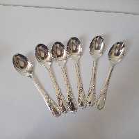 ست 6عددی قاشق قلع اندوه شده مسی