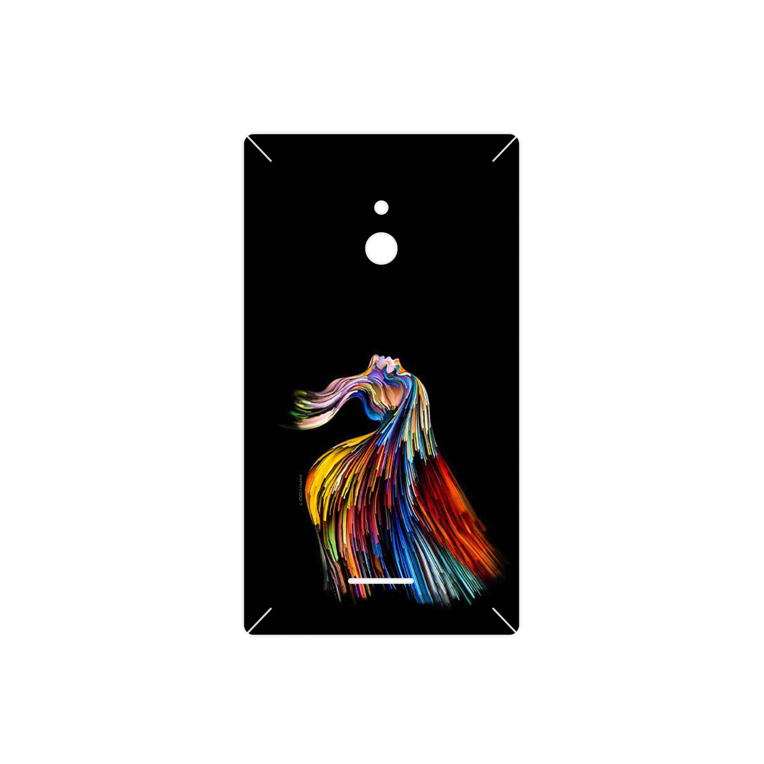 برچسب پوششی ماهوت مدل Rainbow Hair Digital Art مناسب برای گوشی موبایل نوکیا XL
