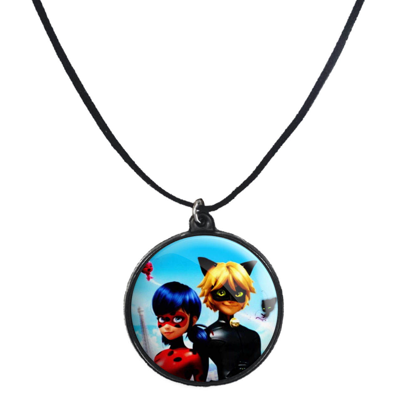 گردنبند پرمانه طرح کفشدوزکی کد pmb.373 مدل دو طرفه