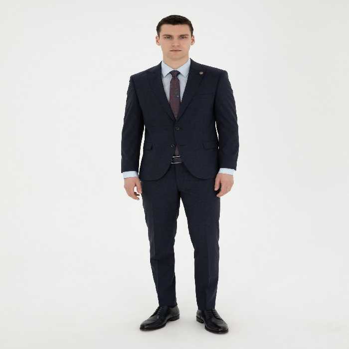 کت و شلوار مردانه سرمه ای پیرکاردین - فروشگاه لباس شهرمون