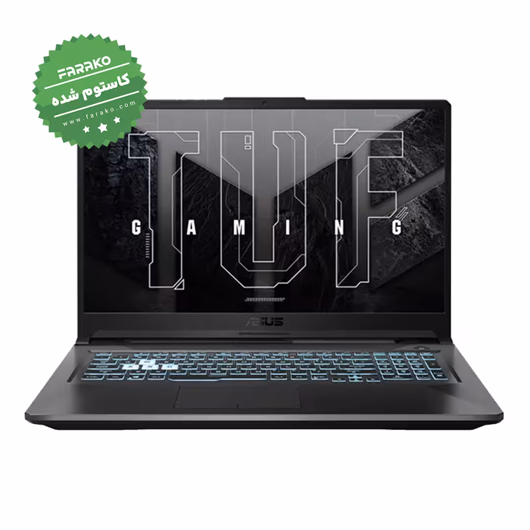 لپ تاپ گیمینگ ایسوس TUF Gaming A15 FA506NC، پردازنده Ryzen 5 7535HS، رم 32 گیگابایت، حافظه 512 گیگابایت SSD، گرافیک 4 گیگابایت RTX 3050