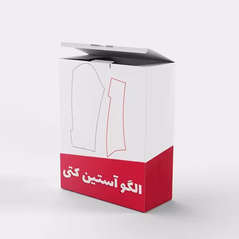 الگو خیاطی آستین کتی زنانه از سایز 36 تا 52 هر سایز جداگانه رسم شده