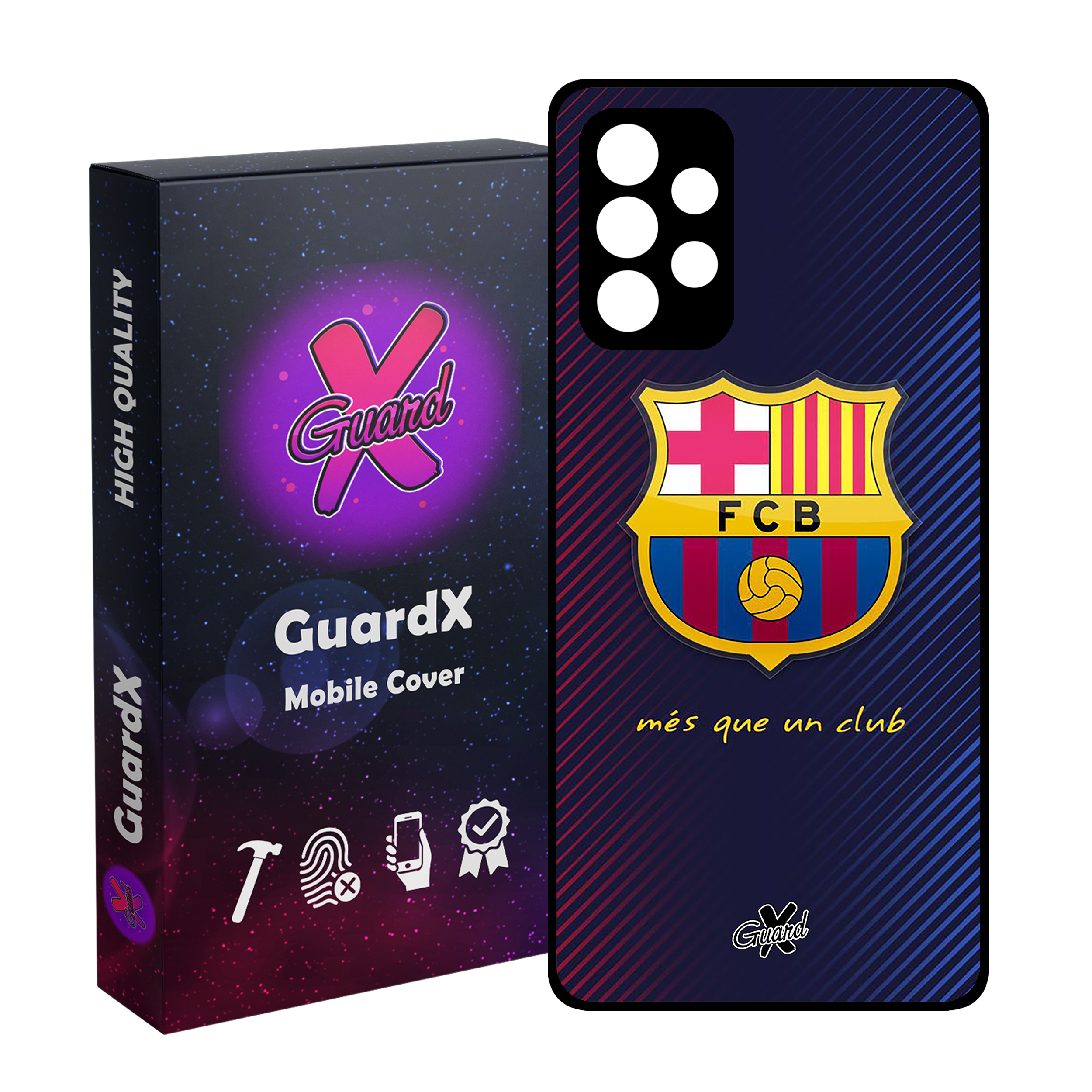 کاور گارد ایکس طرح Barcelona مدل Glass10058 مناسب برای گوشی موبایل سامسونگ Galaxy A52
