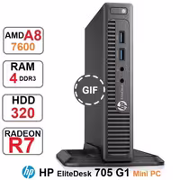 مینی کیس HP EliteDesk 705G1 Mini Pc A8-7600B