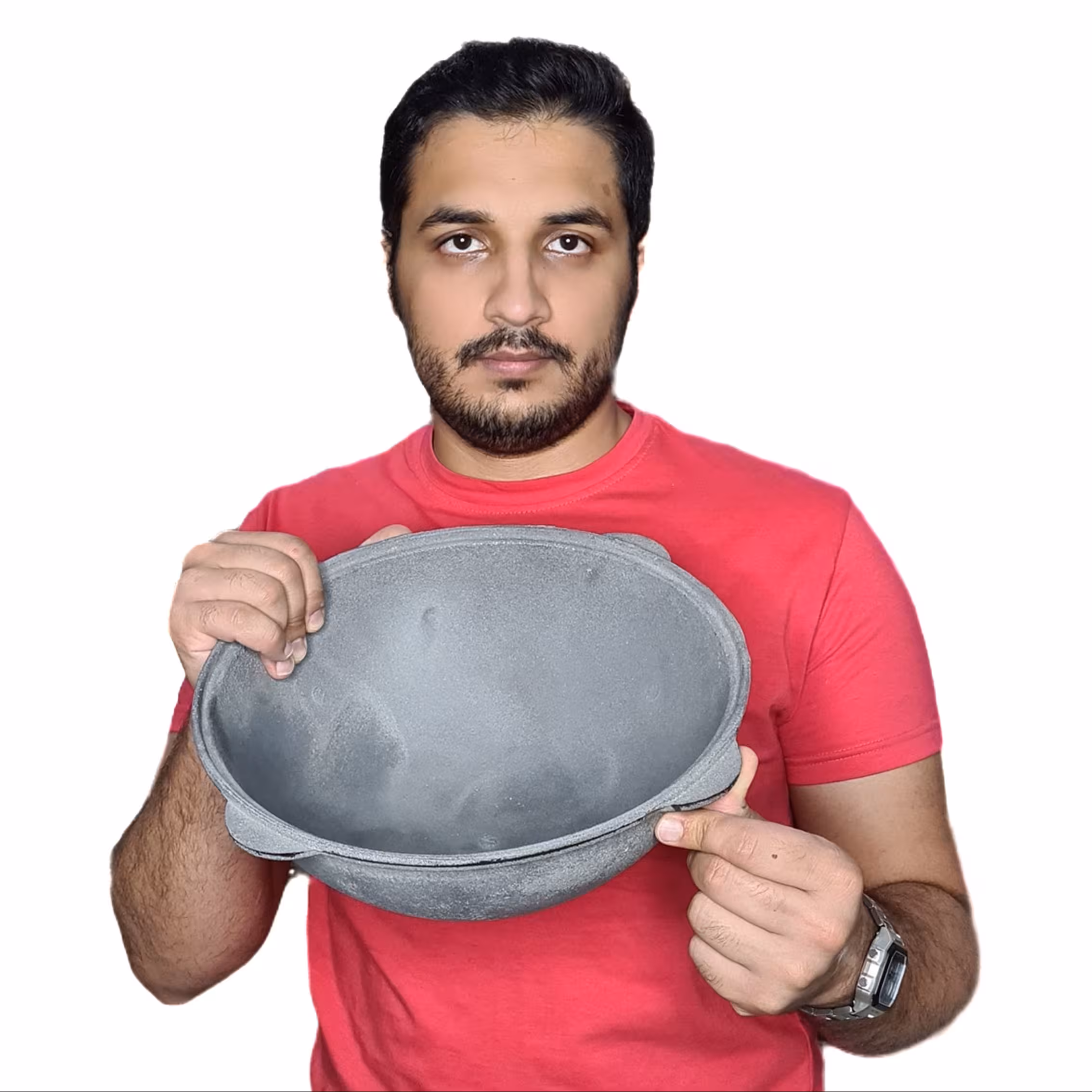 قازن چدن خالص 6لیتری بدون روکش شیمیایی(غازن چدن روسی پاتیل غازن قابلمه دیگ چدنی)