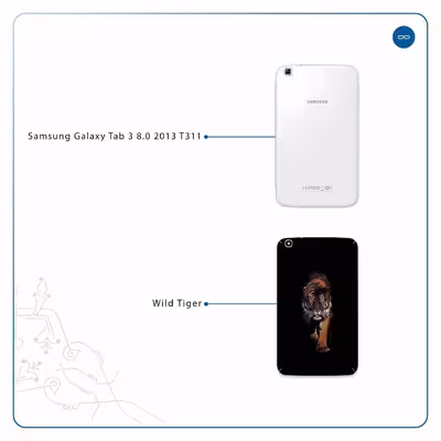 برچسب پوششی ماهوت مدل Wild Tiger مناسب برای تبلت سامسونگ Galaxy Tab 3 8.0 2013 T311
