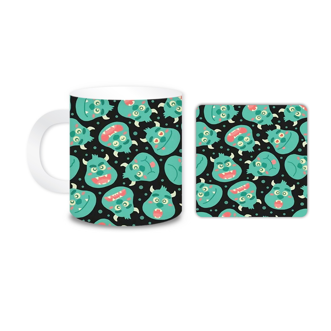 ماگ مدل هیولا کد 289 به همراه زیر لیوانی