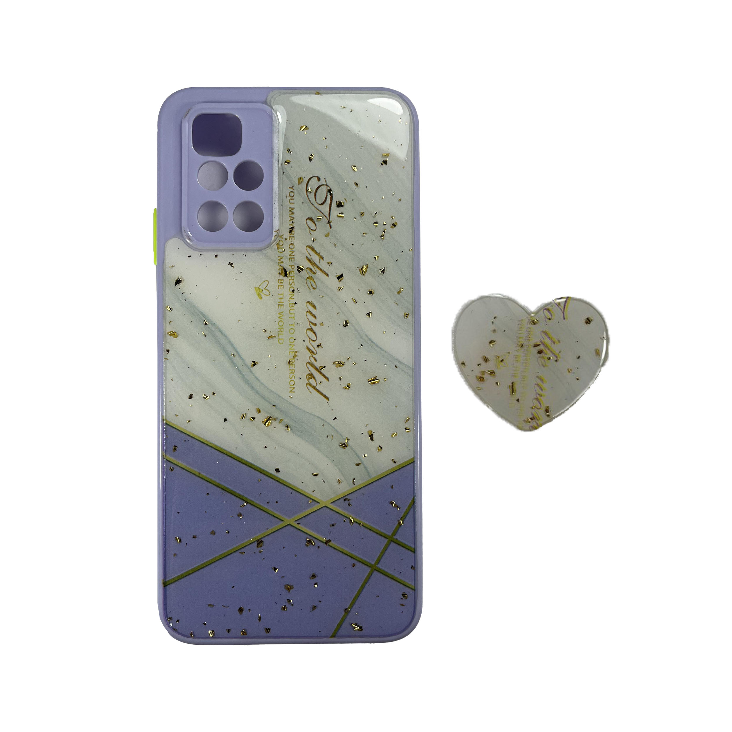 کاور مدل سیلیکونی مناسب برای گوشی موبایل شیائومی Redmi 10 به همراه پاپ سوکت