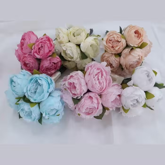 دسته گل مصنوعی مدل پیونی توپی کد PA_2314