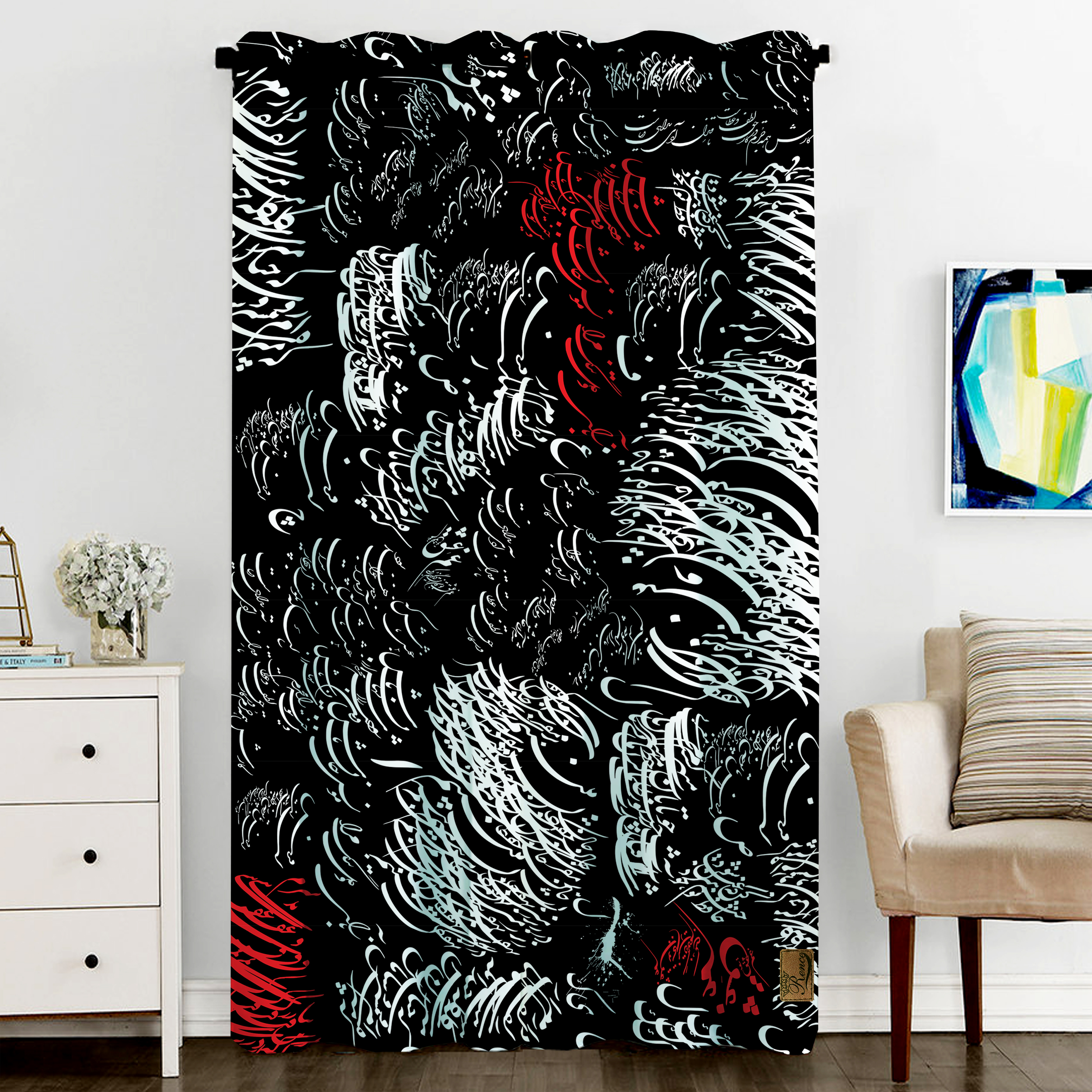  پرده رنس مدل CC6-50403 ارتفاع 270x140 سانتی‌متر 