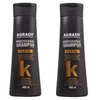 شامپو مو آگرادو مدل Keratin01 حجم 400 میلی لیتر مجموعه 2 عددی