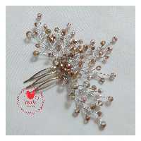 شانه شینیون مجلسی شامپاینی زیبا 