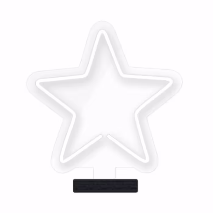 چراغ رومیزی ریموت دار مدل STARS-GL_WHT-GLASS