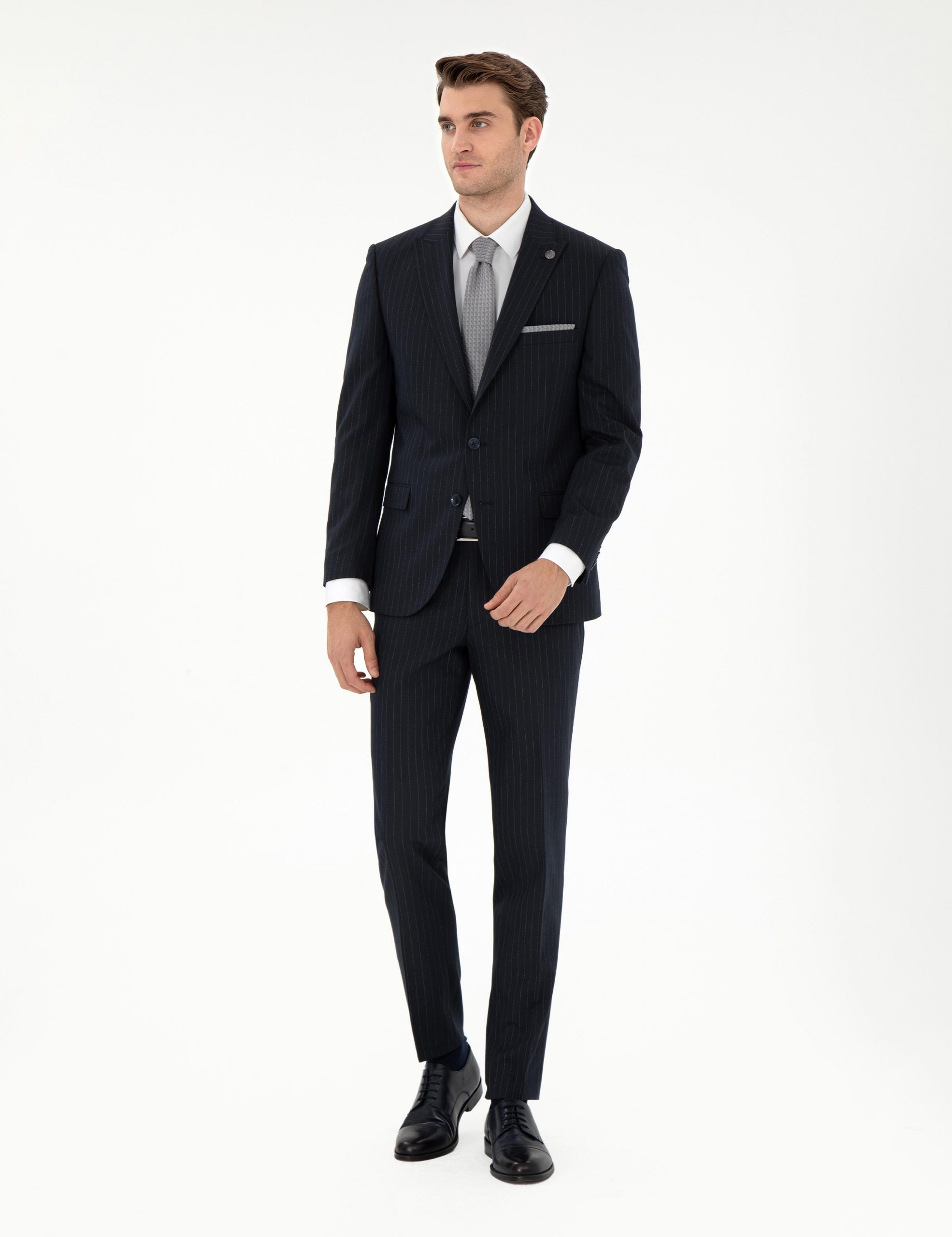 کت و شلوار مردانه سرمه ای پیرکاردین - فروشگاه لباس شهرمون