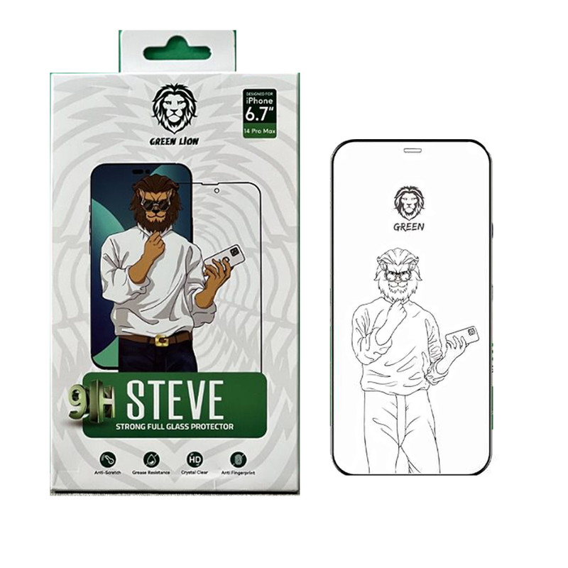 محافظ صفحه نمایش گرین لاین مدل 9H steve مناسب برای گوشی موبایل اپل iphone 14 | کالا برتری