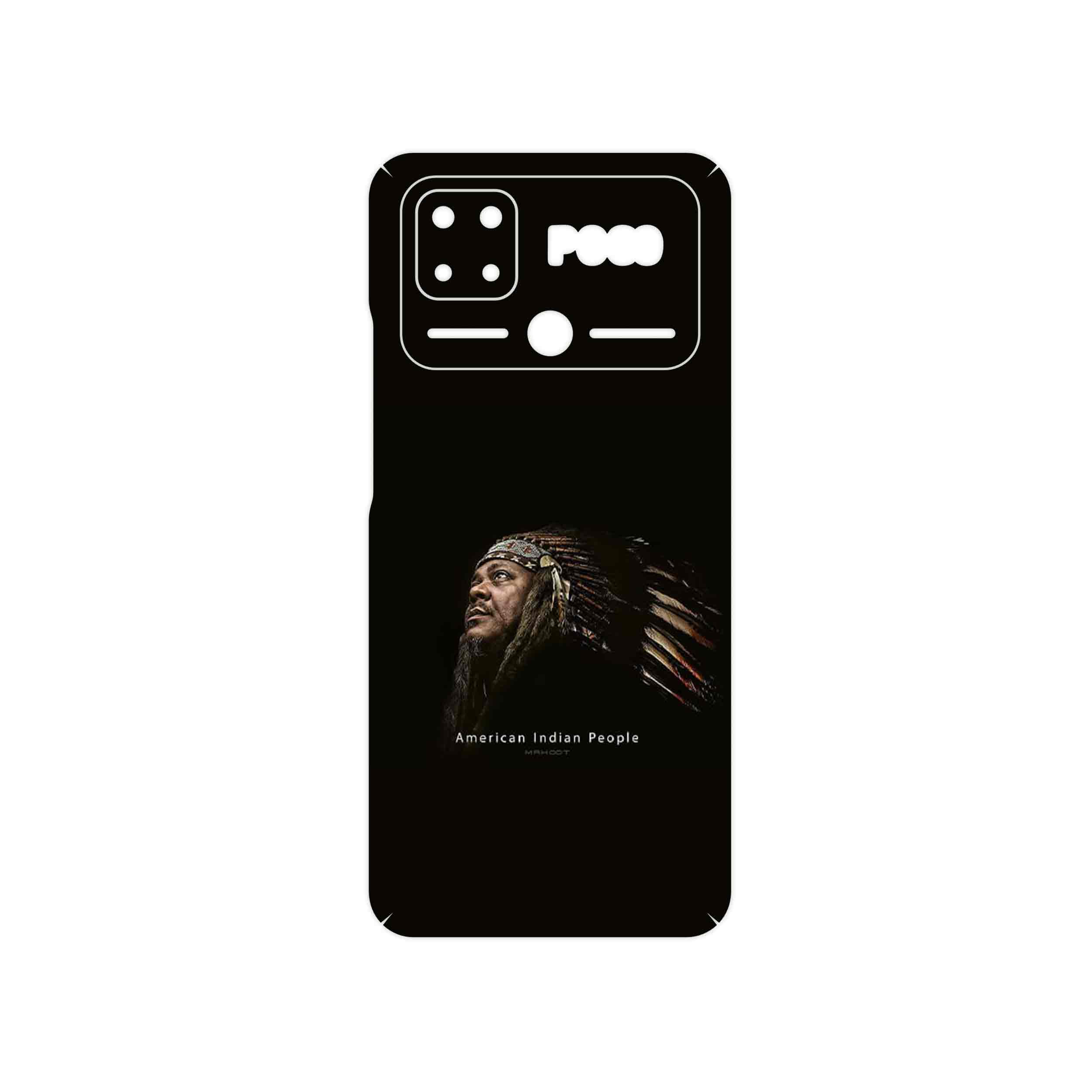 برچسب پوششی ماهوت مدل Portrait of an Indian Man مناسب برای گوشی موبایل شیائومی Poco C40