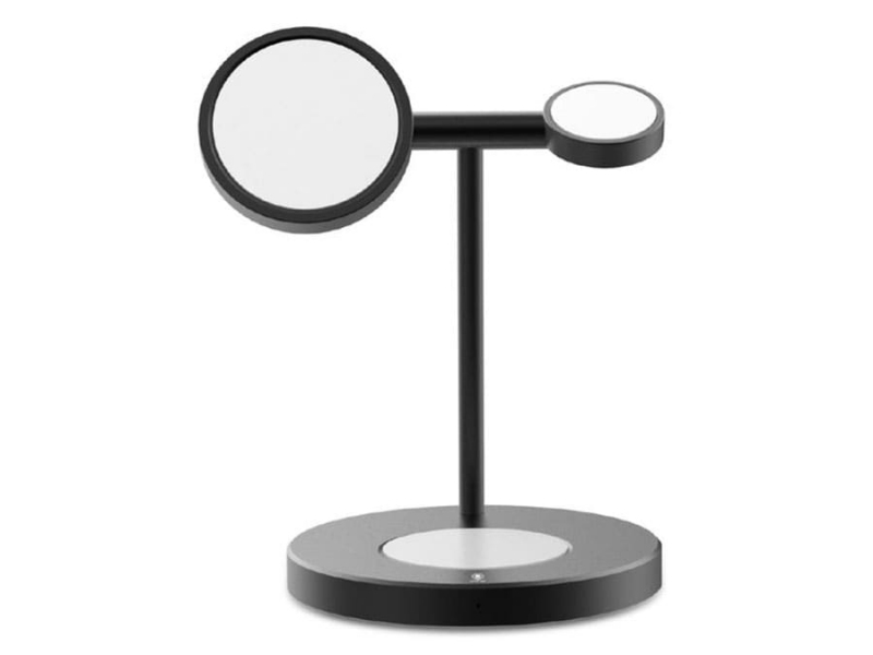 شارژر وایرلس سریع آیفون و اپل واچ و ایرپاد گرین Green 3 in 1 Magnetic Fast Wireless Charger 15W