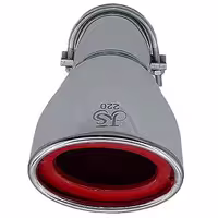 سر اگزوز جی اس (JS) مدل اپتیمایی سر صاف آبکاری لبه قرمز کد 220