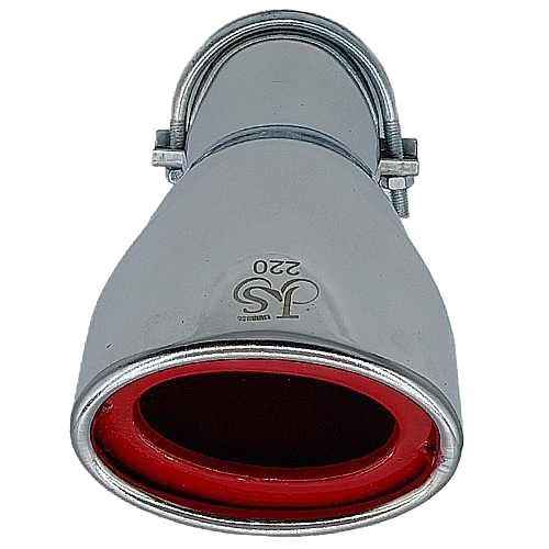 سر اگزوز جی اس (JS) مدل اپتیمایی سر صاف آبکاری لبه قرمز کد 220