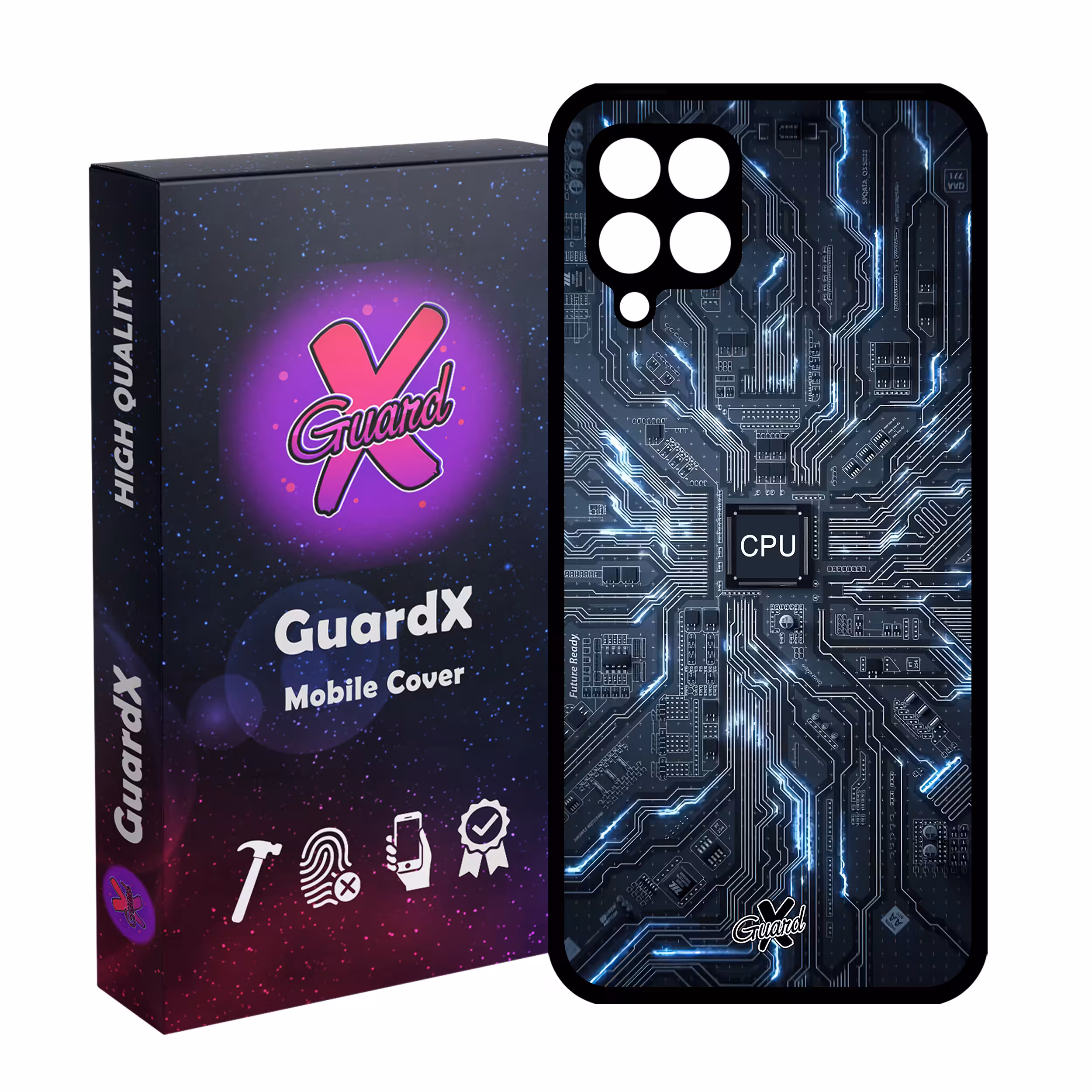 کاور گارد ایکس طرح CPU مدل Glass10504 مناسب برای گوشی موبایل سامسونگ Galaxy M32 4G/M22 4G/F22