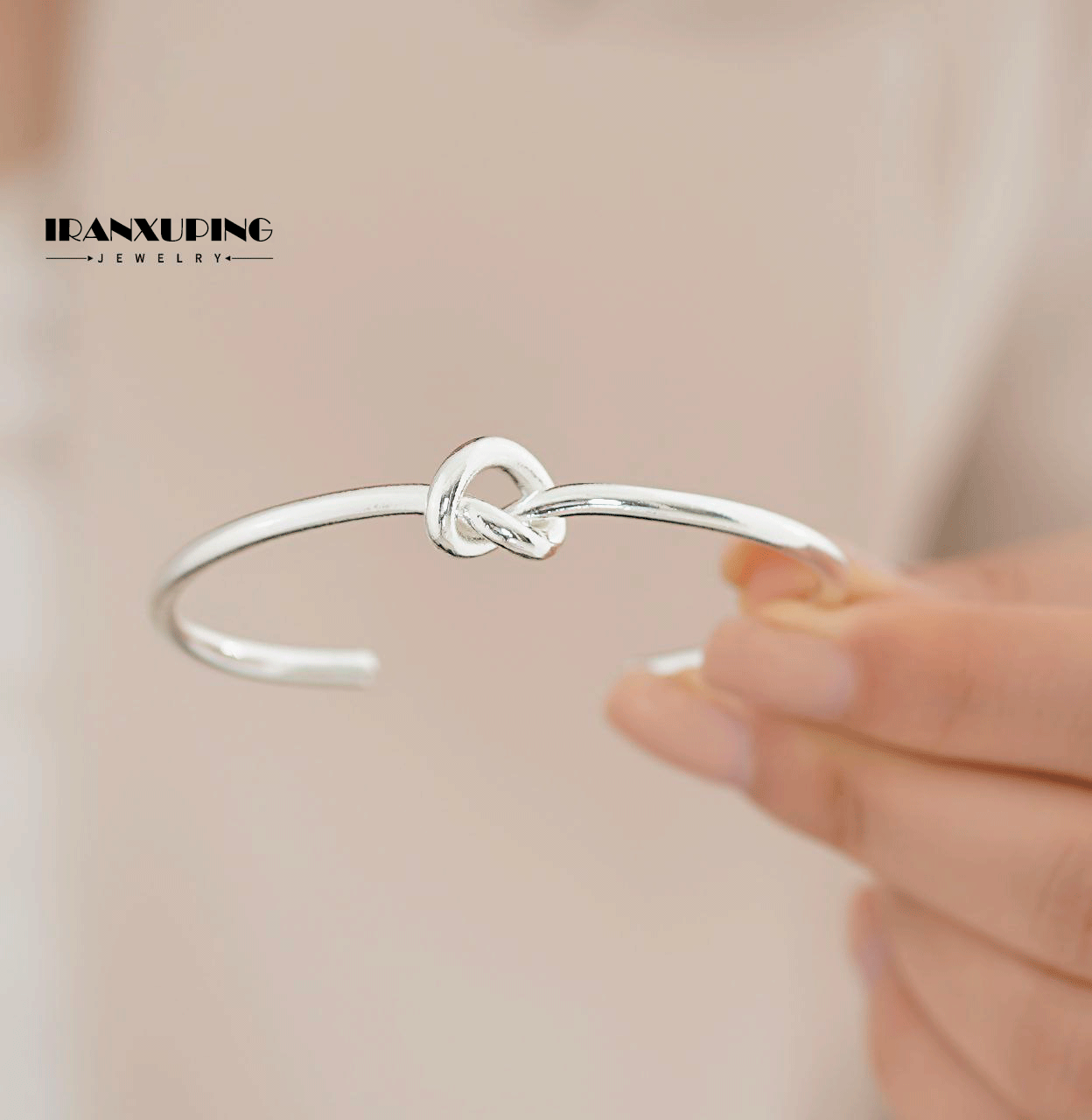 دستبند استیل آبکاری نقره کد STLB420-2