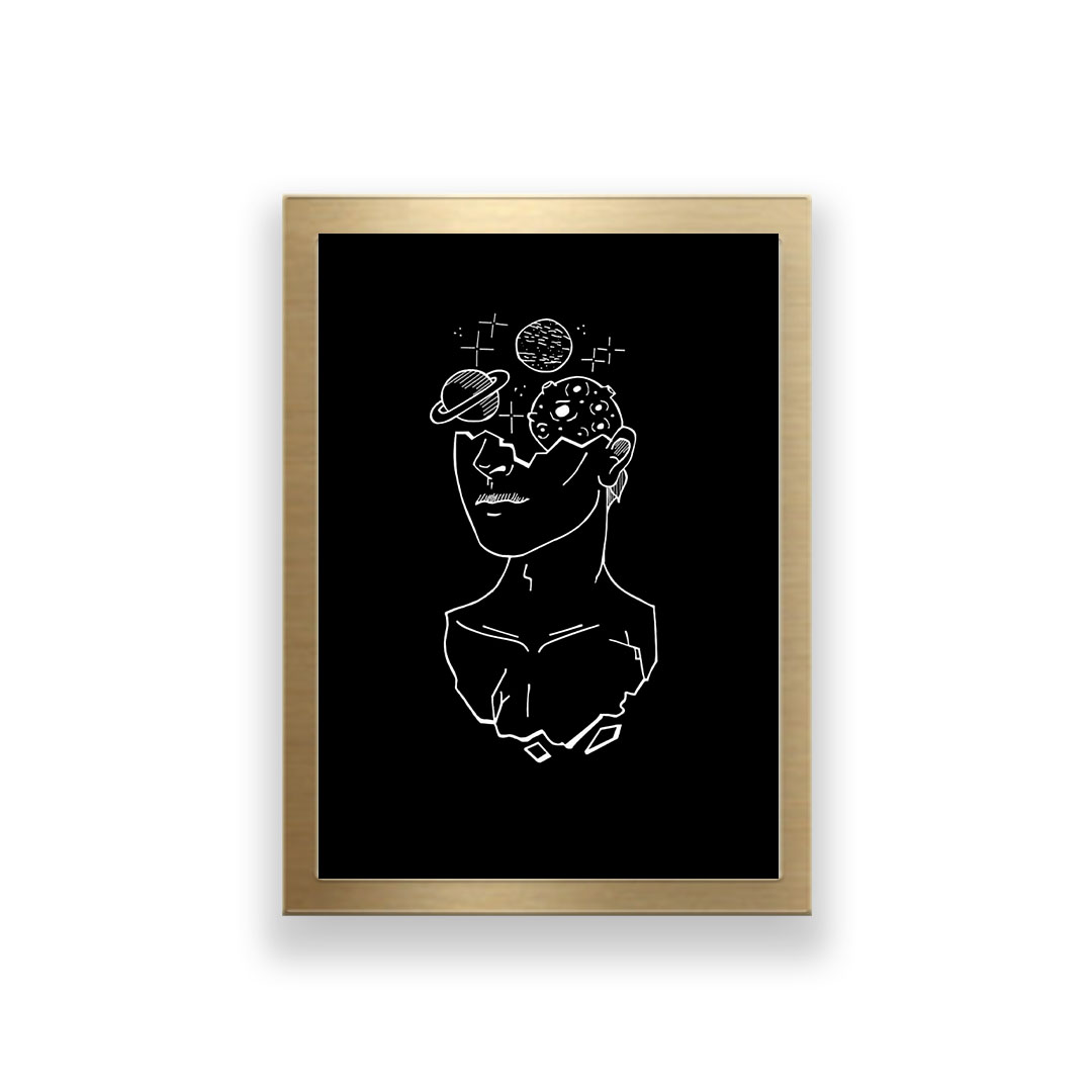 تابلو طرح مینیمال لاین آرت چهره 