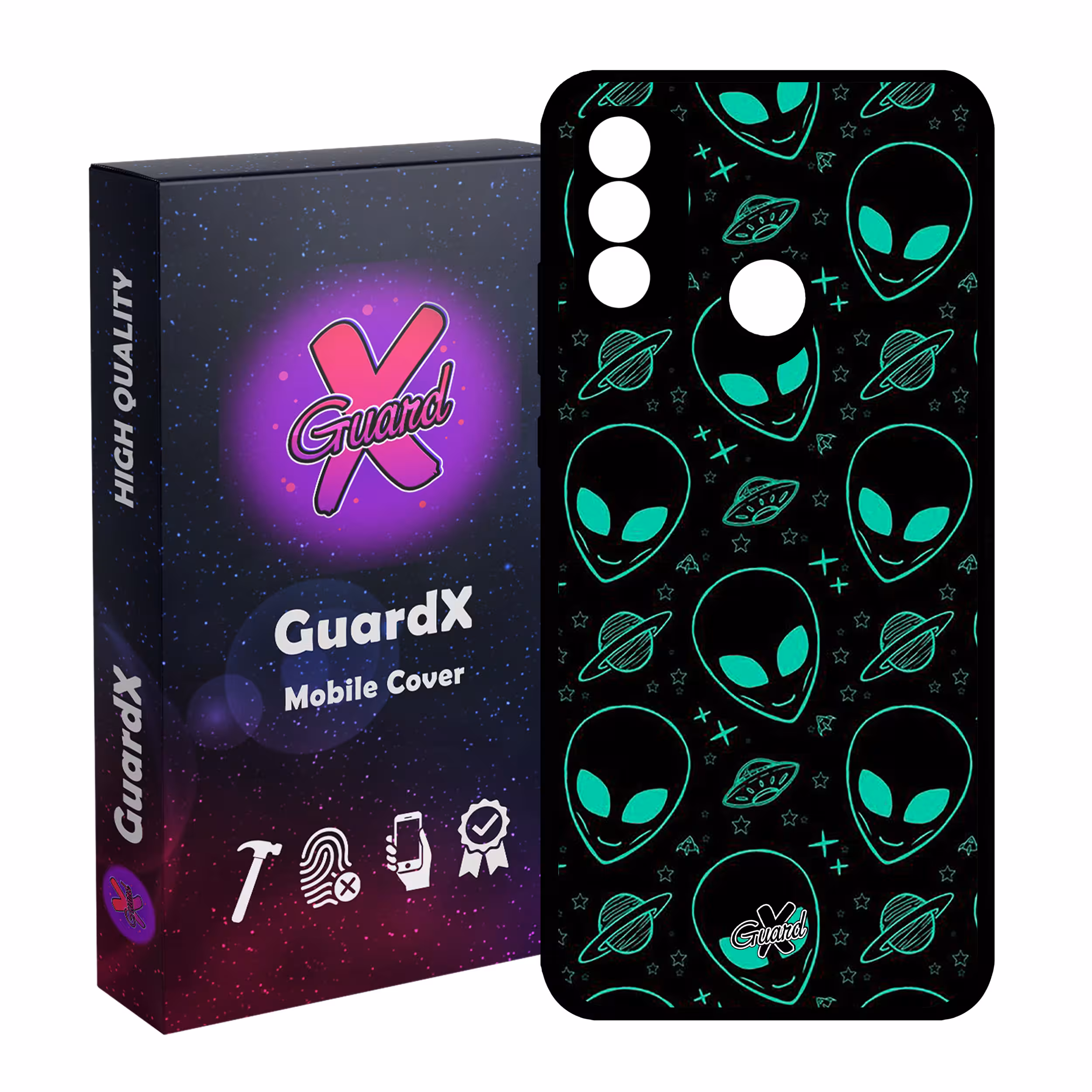 کاور گارد ایکس طرح Alien مدل Glass10200 مناسب برای گوشی موبایل هوآوی P Smart 2020