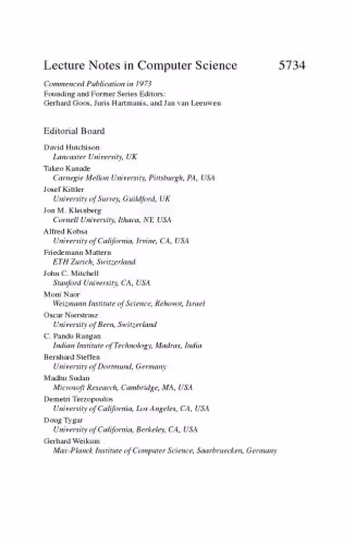 خرید و دانلود نسخه کامل کتاب Mathematical Foundations of Computer Science 2009: 34th International Symposium, MFCS 2009, Novy Smokovec, High Tatras, Slovakia, August 24-28, 2009. Proceedings