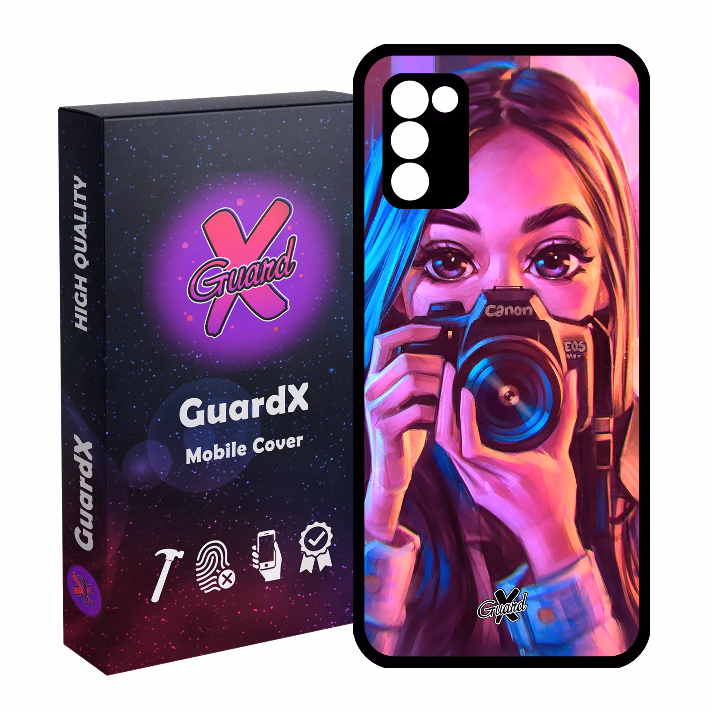 کاور گارد ایکس طرح دختر مدل Glass10288 مناسب برای گوشی موبایل سامسونگ Galaxy A02s / M02s