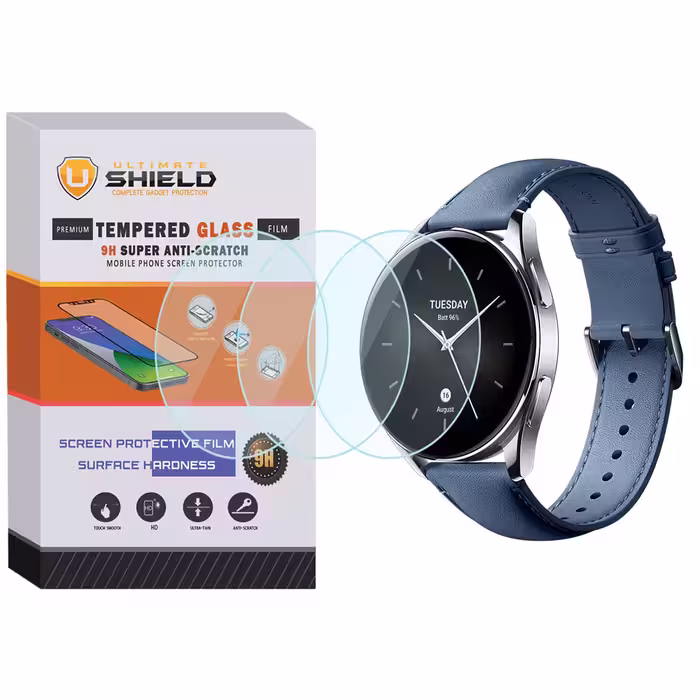 محافظ صفحه نمایش شیشه ای آلتیمیت شیلد مدل SH-UL مناسب برای ساعت هوشمند شیائومی Watch S2 42mm بسته سه عددی