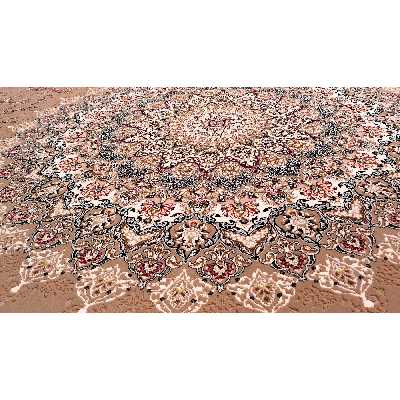 فرش ماشینی زمرد مشهد مدل عقیق زمینه بژ