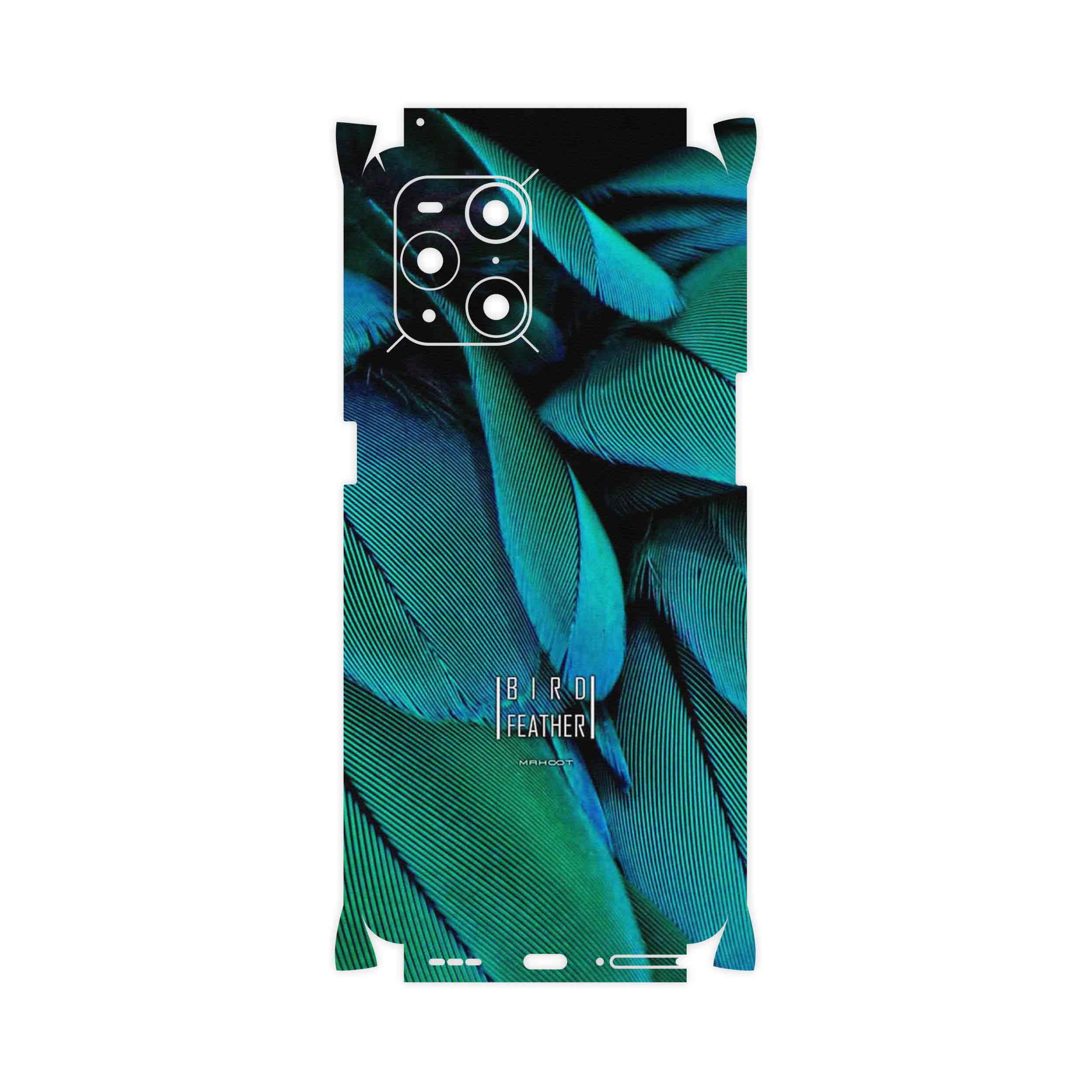 برچسب پوششی ماهوت مدل Green Feather-FullSkin مناسب برای گوشی موبایل اپو Find X3 Pro