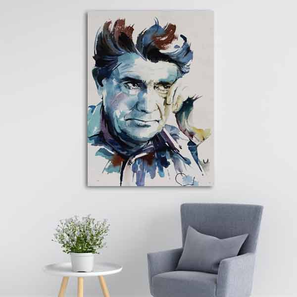 تابلو بوم طرح پرتره استاد شجریان کد LAV-1282
