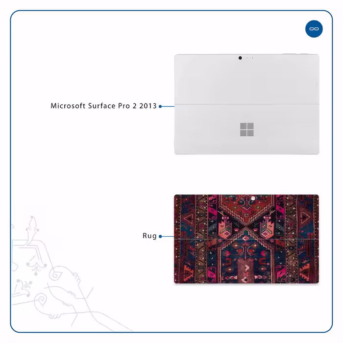 برچسب پوششی ماهوت مدل Rug مناسب برای تبلت مایکروسافت Surface Pro 2 2013