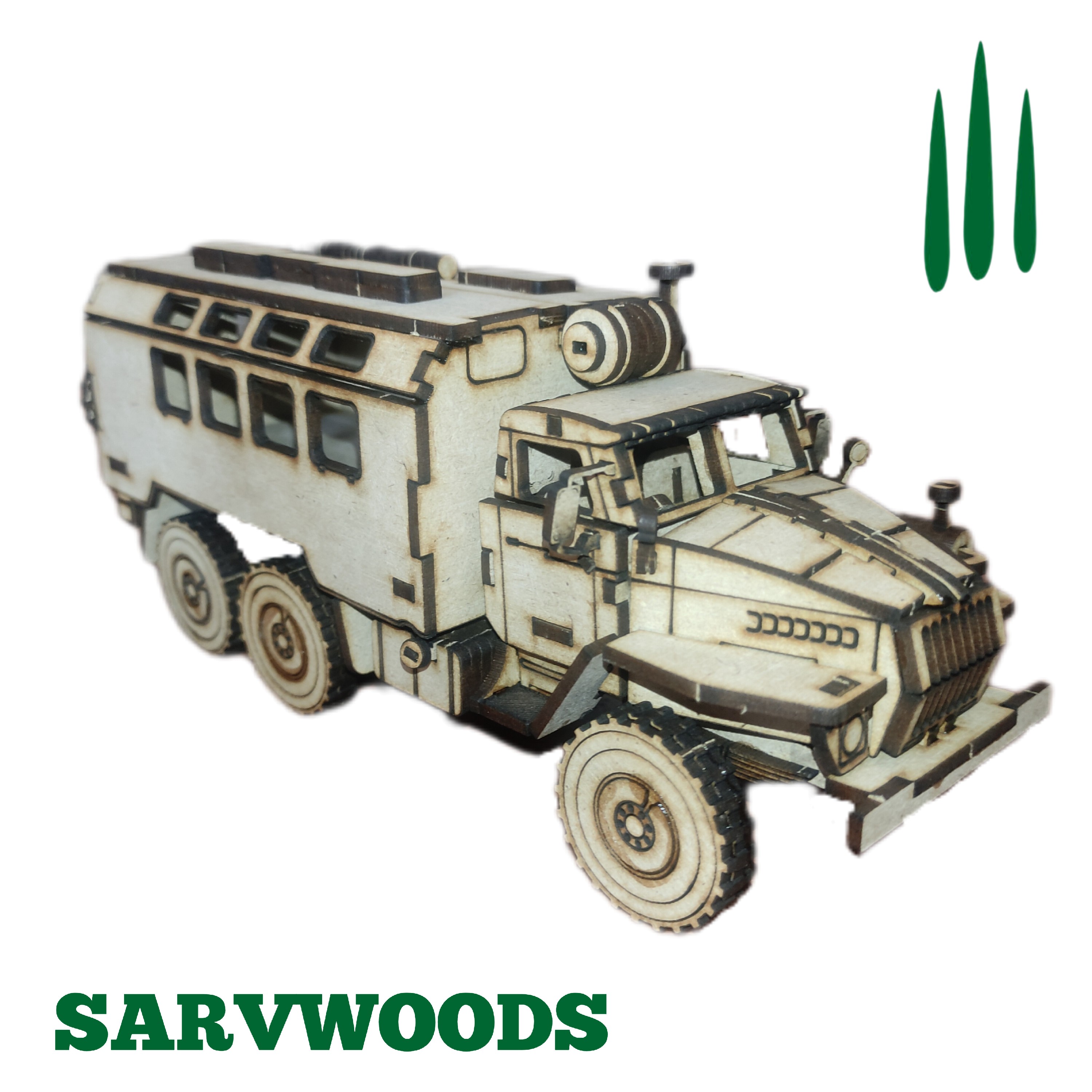 پازل چوبی سه بعدی خودرو کامیون نفربر جنگی