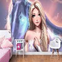 پوستر دیواری سه بعدی السا اسب سفید BA-3882