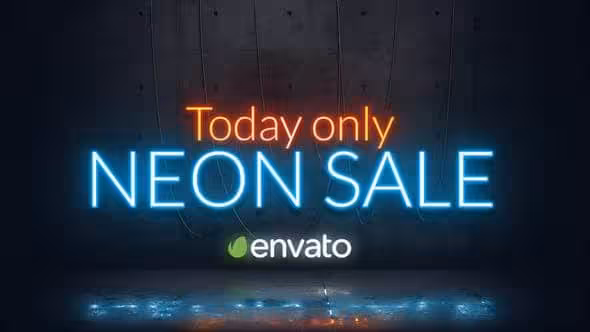 دانلود Neon Sale – پروژه ویدیو تبلیغاتی افتر افکت