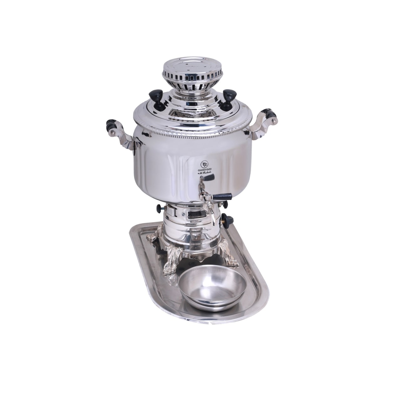 سماور گازی لوکسیران مدل سوپر تامای گلدار ظرفیت 7 لیتر