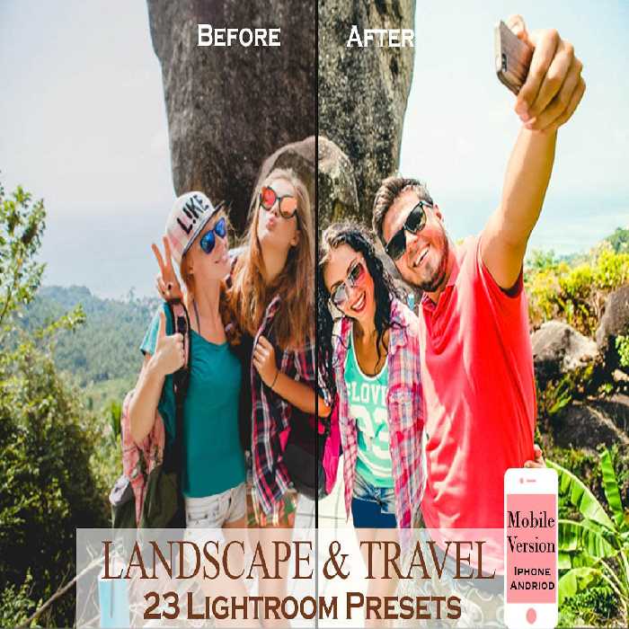 دانلود پریست لایتروم موبایل Landscape &amp; Travel MOBILE Lightroom