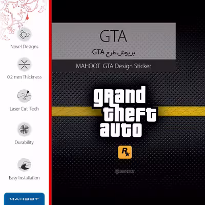 برچسب پوششی ماهوت مدل Gta-Game مناسب برای تبلت ایسوس Zenpad 3S 10 2017 Z500KL